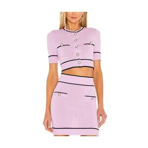 Lovers And Friends 'Pearl' Purple Rayon Short Sleeve Cardigan Size XS